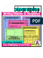 AutobiographyWritingPlannerTemplatesRubricAllAboutMeBook 1