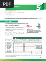 Spreadsheet