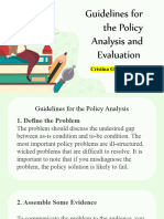 Guidelines For Policy Analysis