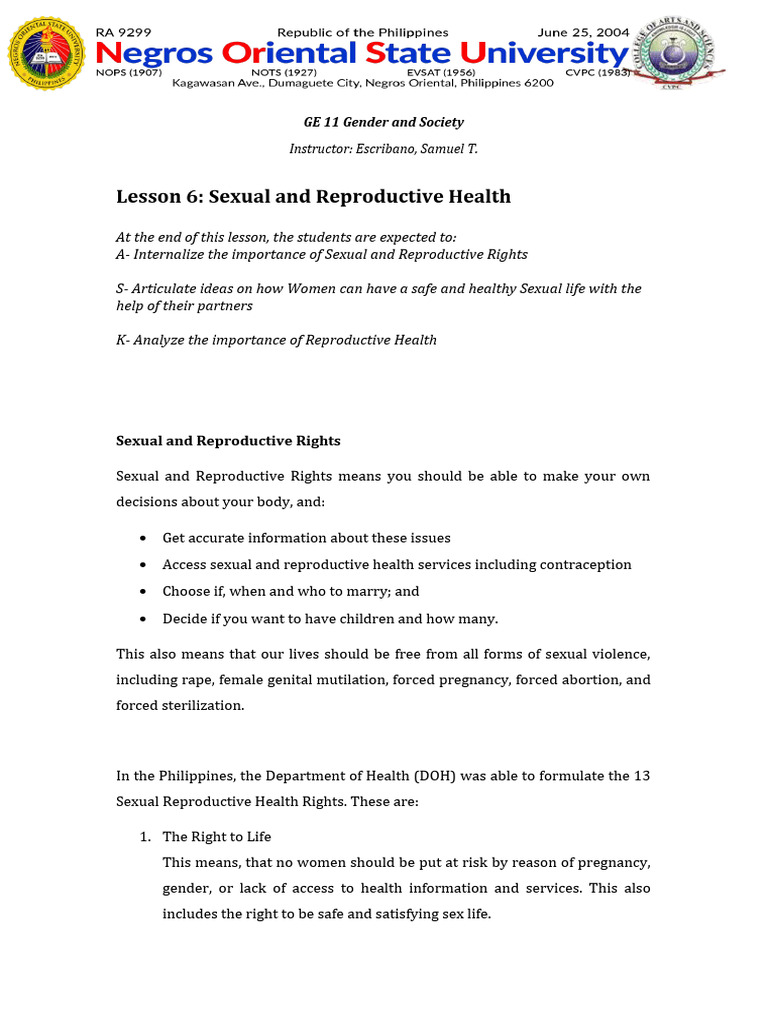 Understanding Sexual and Reproductive Rights | PDF | Self-Improvement