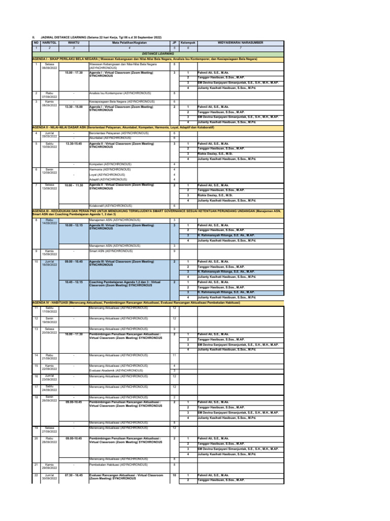 Jadwal Pelatihan Tanggor Hasibuan | PDF