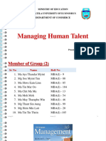 Managing Human Talent