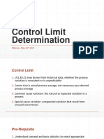 1.3 Control Limit Determination