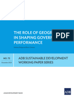 The Role of Geography in Shaping Governance Performance - Book