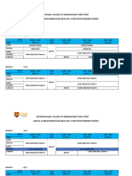 Jadual Latihan Mingguan N821 Pentadbiran Pejabat Semester 1