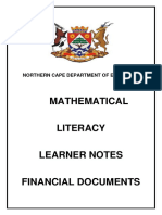 Financial Documents Learner Notes