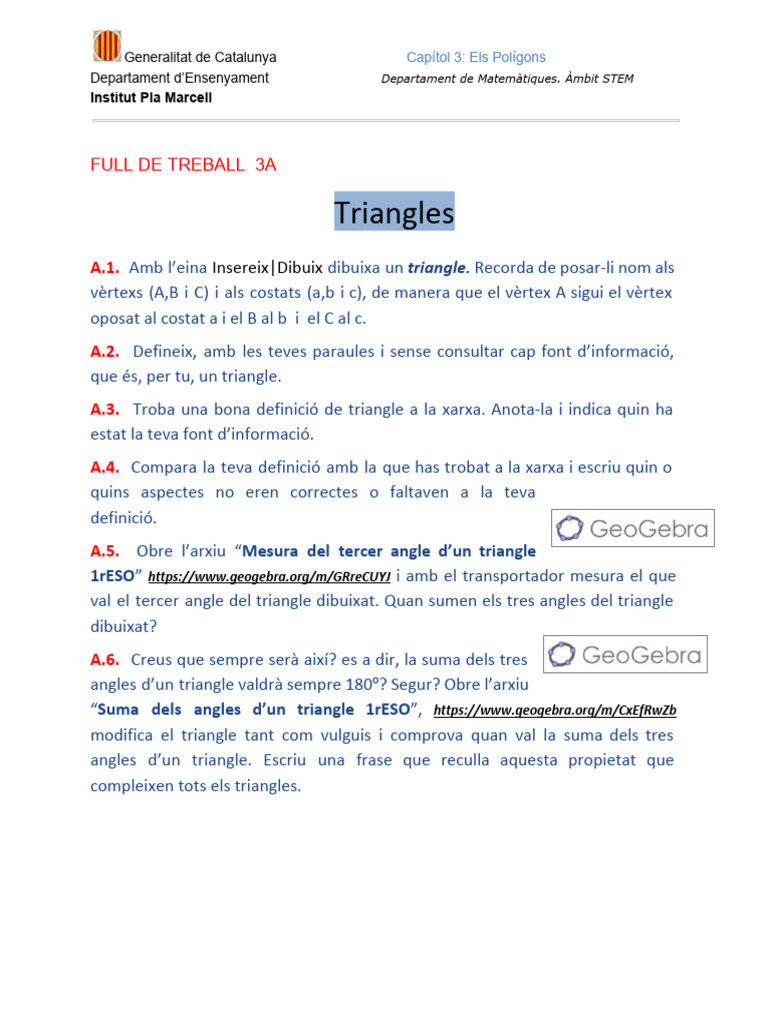Triangles 3a | PDF