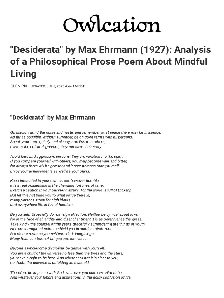 desiderata-by-max-ehrmann-1927-analysis-of-a-philosophical-prose
