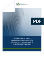 Guide National Sur Le Développement Durable Et La Gérance Environnementale À L'intention Des Ingénieurs