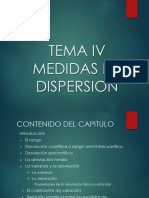 Tema IV Medidas de Dispersion