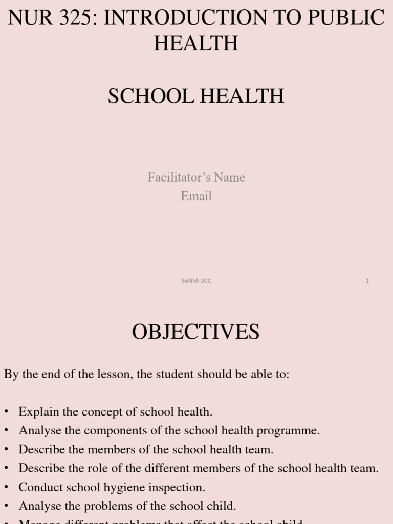 School Health Program Overview | PDF | Wellness