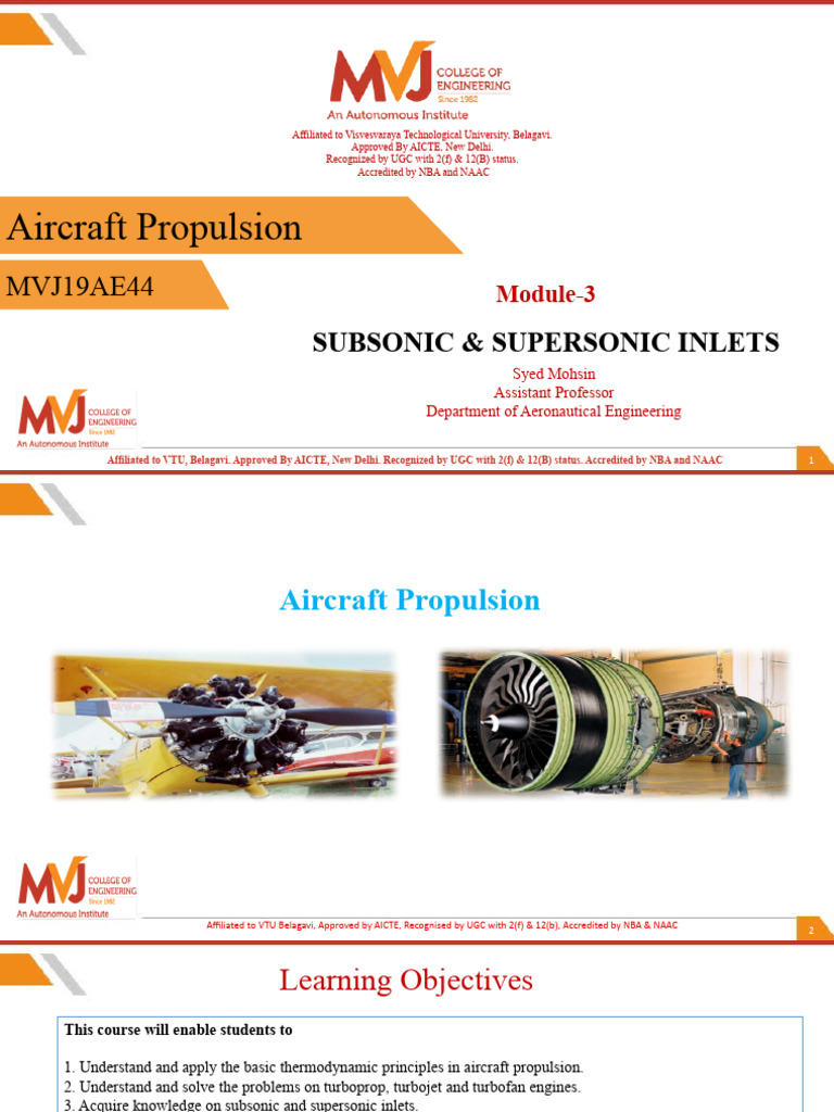 Aircraft Propulsion: Inlet Design Principles | PDF | Rocket Engine ...