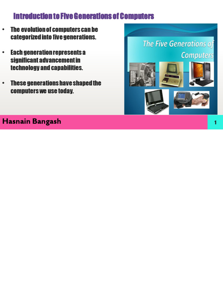 Generation of Computer | PDF | Personal Computers | Microprocessor