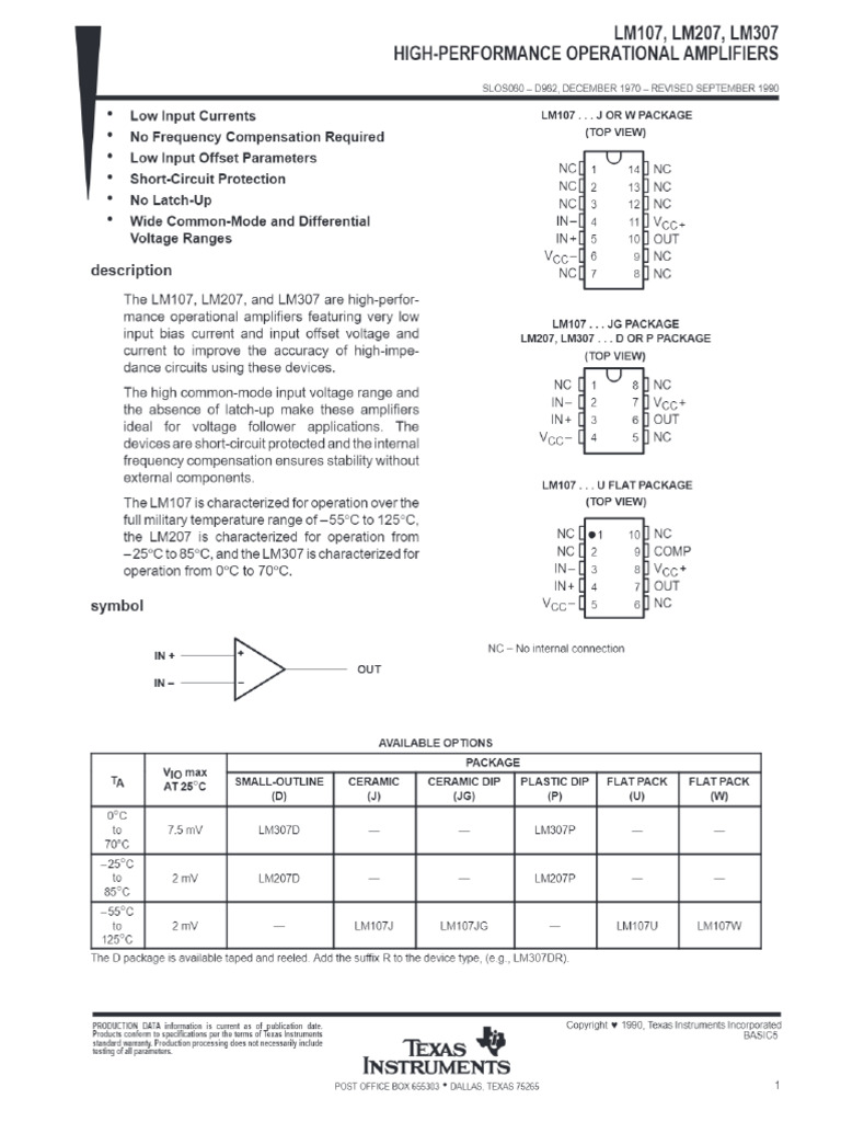 LM107 | PDF
