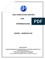 Job Completion Report Vessel - Horizon - High Sea Marine