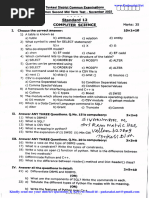 12th Computer Science 2nd Mid Term Exam Original Question Paper 2022 2023 Tenkasi District English Medium PDF Download.