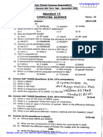 12th Computer Science 2nd Mid Term Exam Original Question Paper 2022 2023 Tenkasi District English Medium PDF Download.