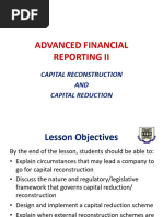 Capital Reconstruction-Note