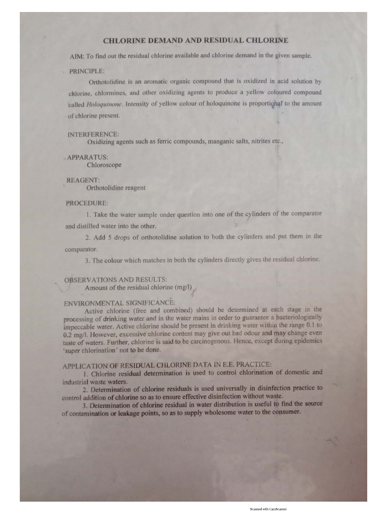 chlorine demand and residual chloride PDF