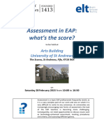 Eap Conference Programme Assessment in Eap What Is The Score