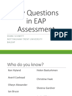 Diane Schmitt Key Questions in Eap Assessment