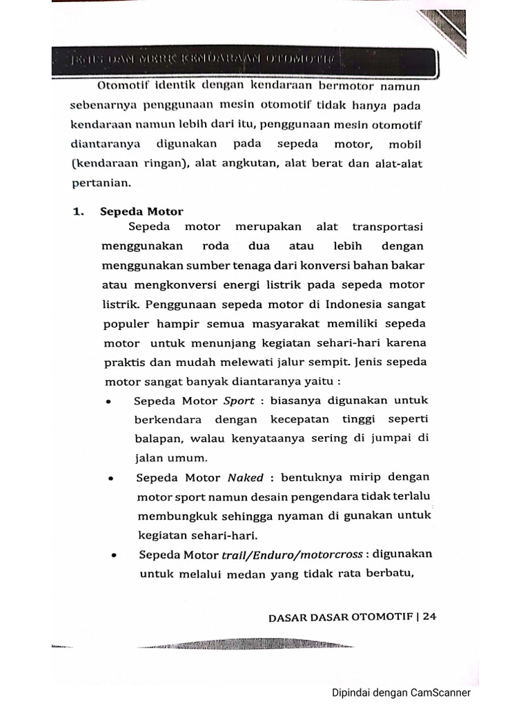 JENIS DAN MERK KENDARAAN OTOMOTIF | PDF