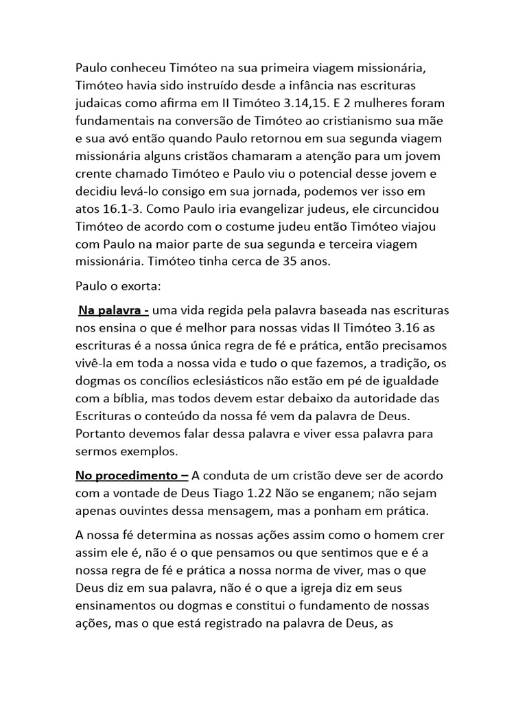 1 Timóteo 4 12 Pdf Autoajuda