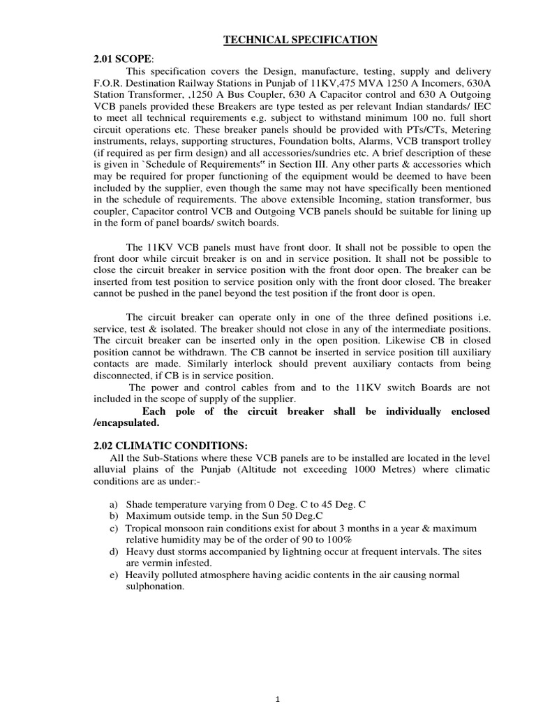 18 11KV VCBs PDF | PDF | Relay | Electrical Wiring