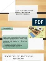 Procesos de Purificación y Concentración en Hidrometalurgia