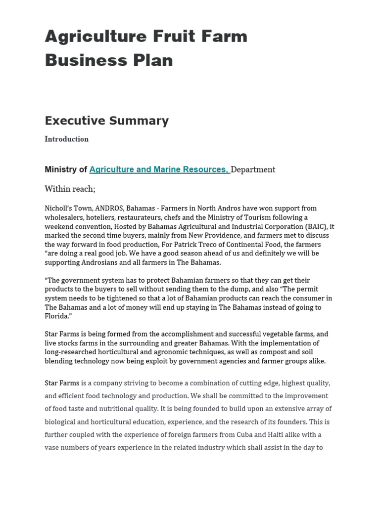 Agriculture and Farming Business Plan PDF Agriculture Balance Sheet