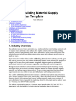 A Sample Building Material Supply Business Plan Template