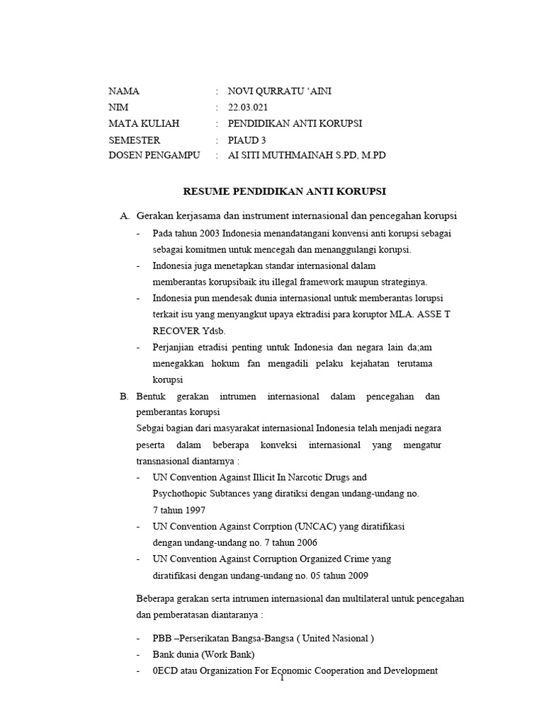 Pendidikan anti korupsi novi quuratu aini 1 real pdf