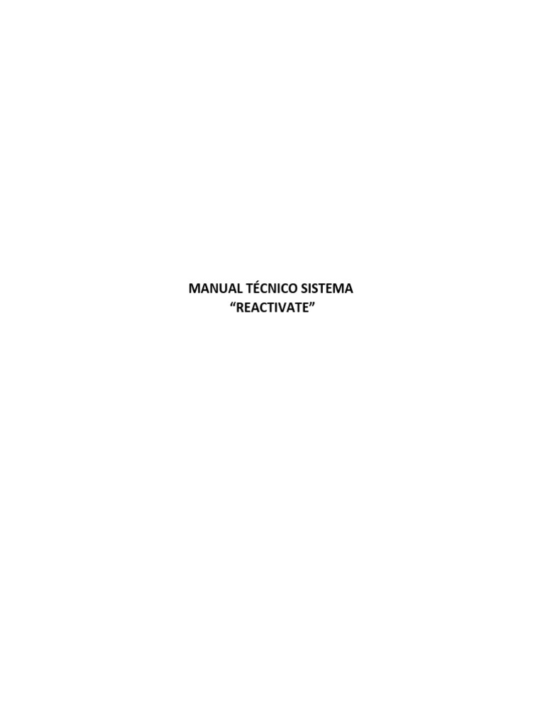 Ejemplo de Manual Tcnico Web Reactivate | PDF | Scrum (desarrollo de ...