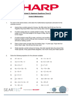 Algebraic Equations Grade 81-2