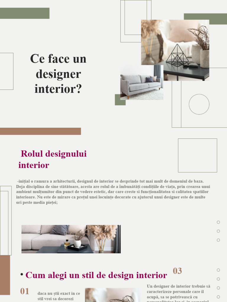 Ce Face Un Designer Interior | PDF