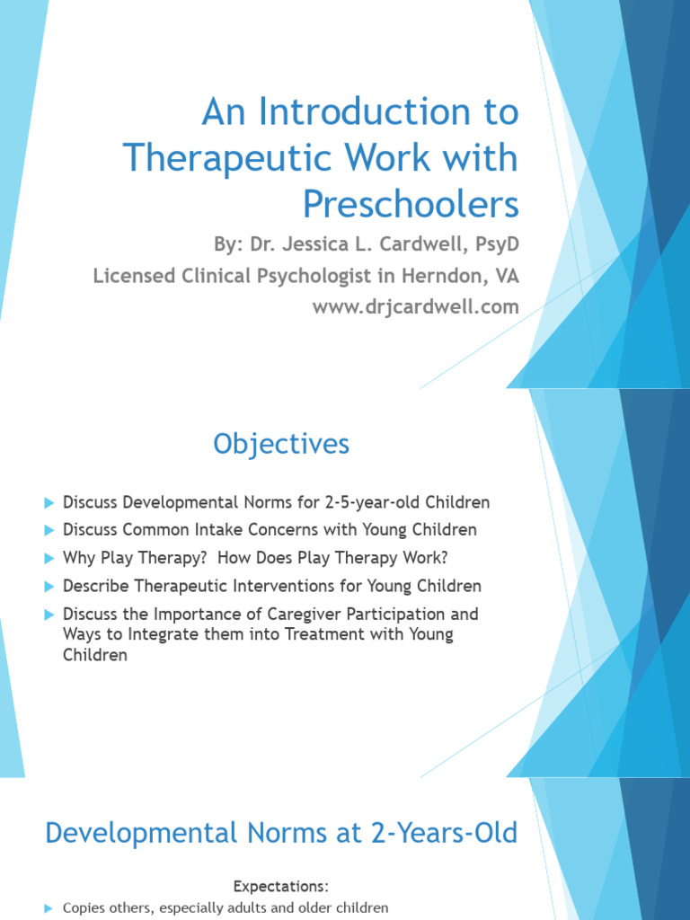 An Introduction To Therapeutic Work With Preschoolers by DR Cardwell ...