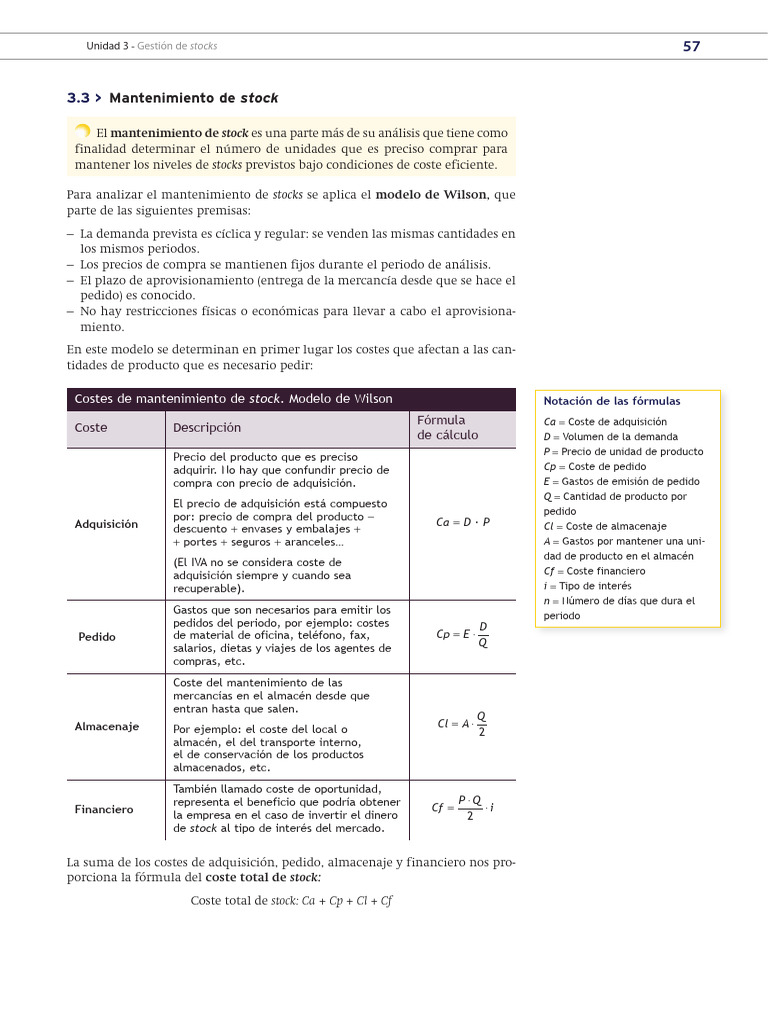 Stock Modelo de Wilson | PDF