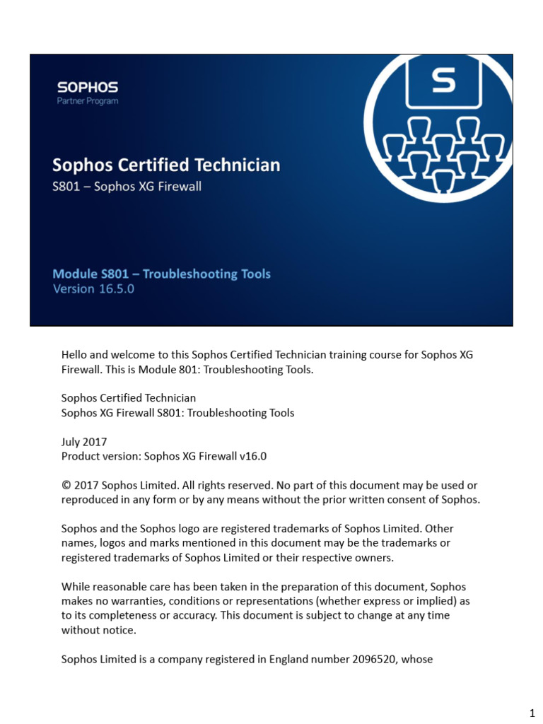 S801 v16 5 1 xg firewall technician troubleshooting tools pdf