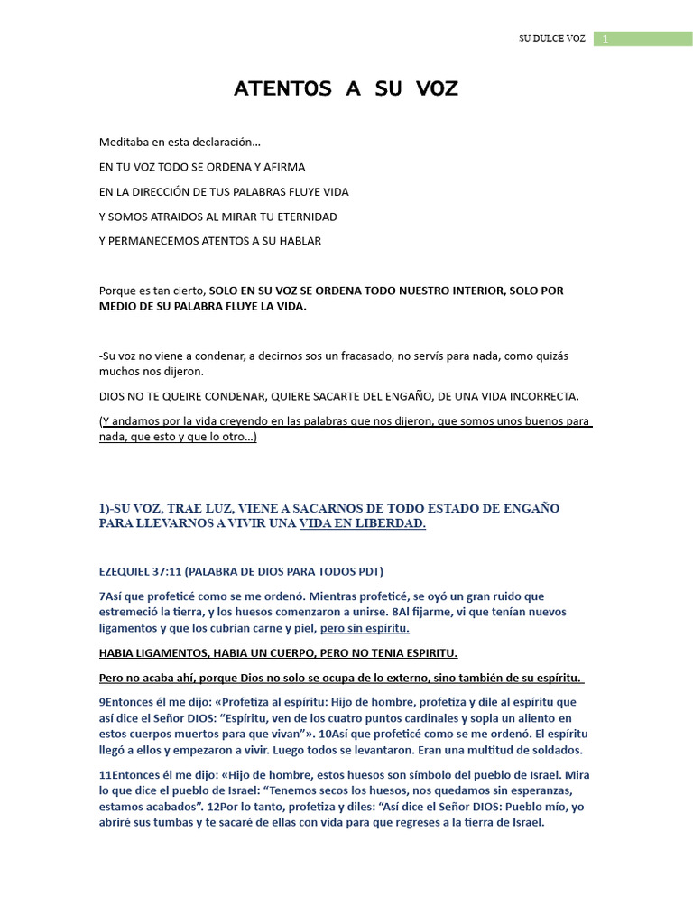 La Importancia de Escuchar Su Voz | PDF | Religión y espiritualidad