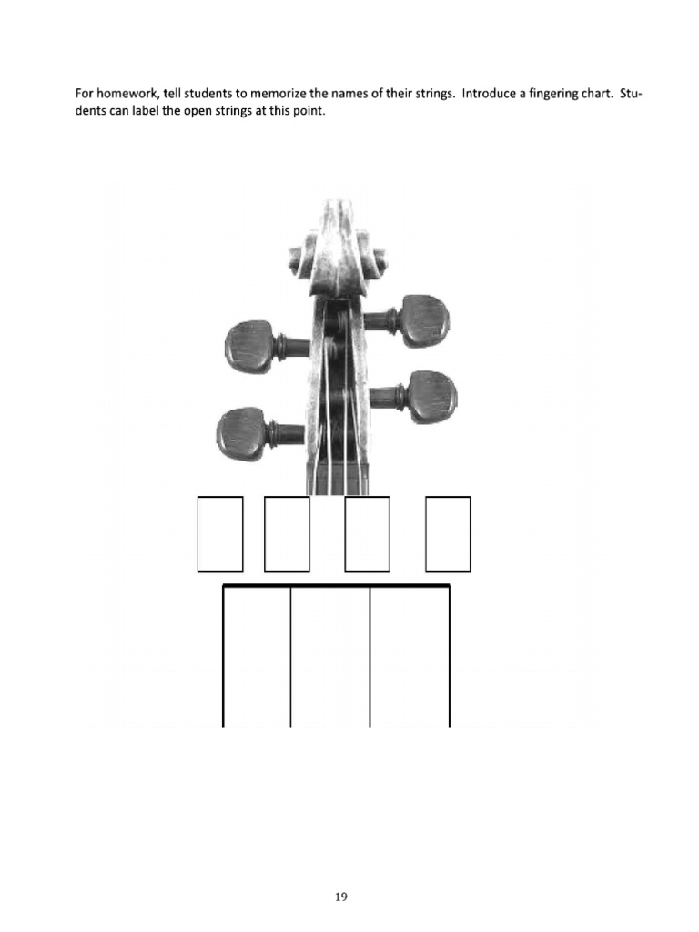 String Orchestra Notes & Fingering Chart PDF