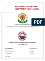 Determination of Cations and Anions in Different Holi Colours