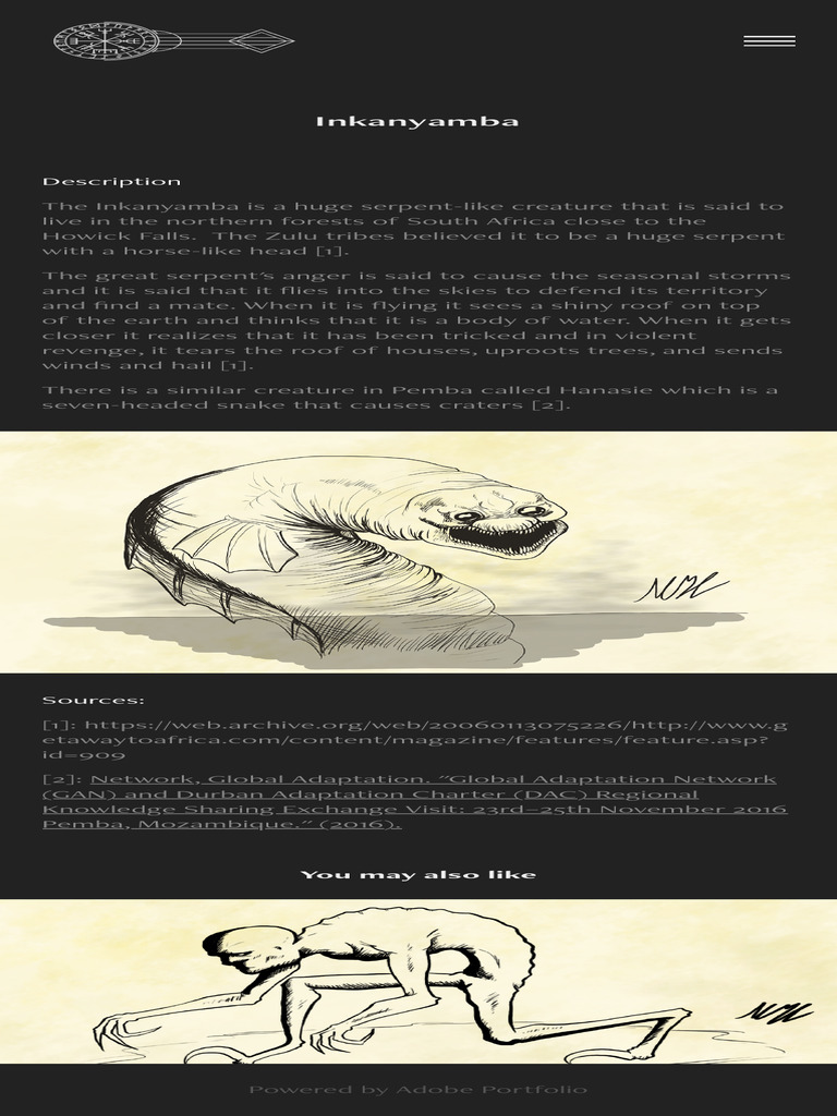 Inkanyamba: The Serpent of Howick Falls | PDF