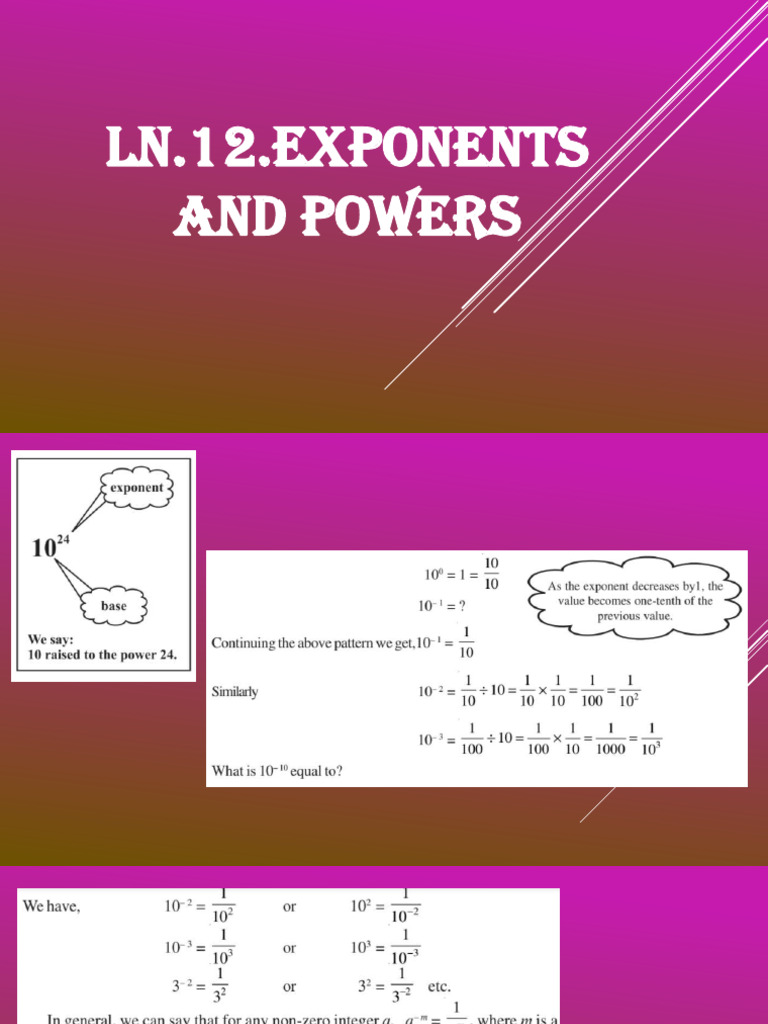 Ln.12. Powers and Exponents PDF