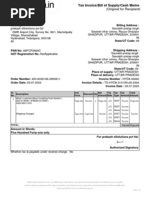 amazon invoice
