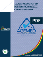 Manual para Notificación Sanitaria Obligatoria de Productos de Higiene Domestica Y Absorbentes de Higiene Personal