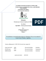 Formulation Et Caractérisation Physico-Chimique D'un Savon N