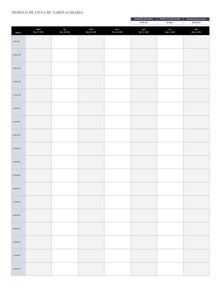 IC Daily Task List Template 57389 - PT | PDF