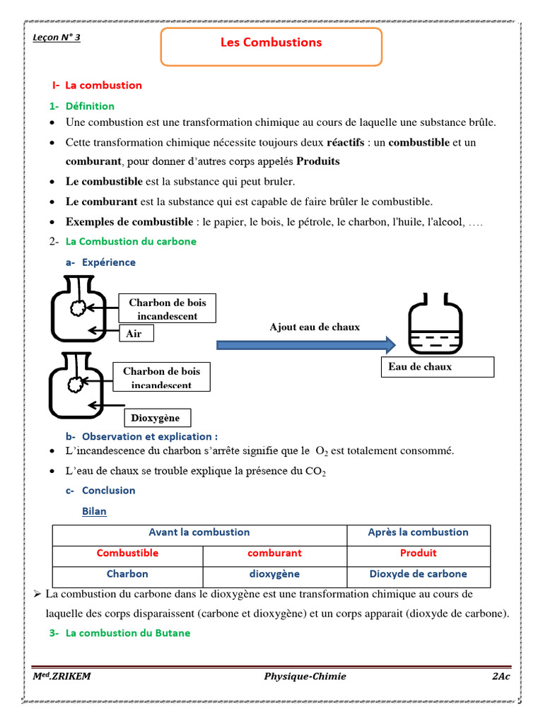 Définition et types de combustion | PDF | La combustion | Combustible