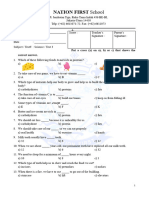 P3 SCIENCE TEST 3 (CHP 3 and 4)