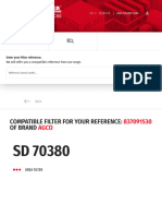 HIFI FILTER SD 70380 - Compatible Reference AGCO 837091530 PDF
